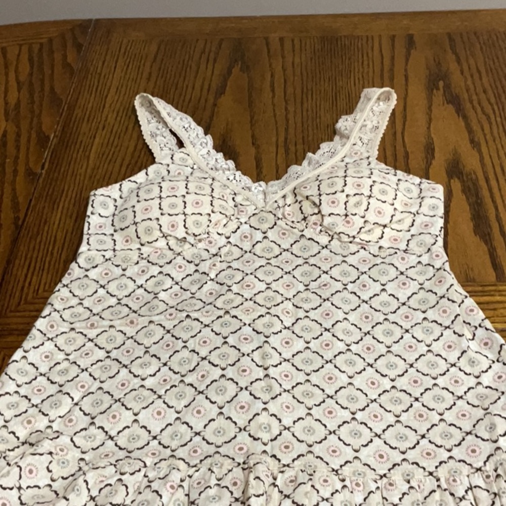 Cute Cream and Black Patterned Top/Camisole - Picture 9 of 13